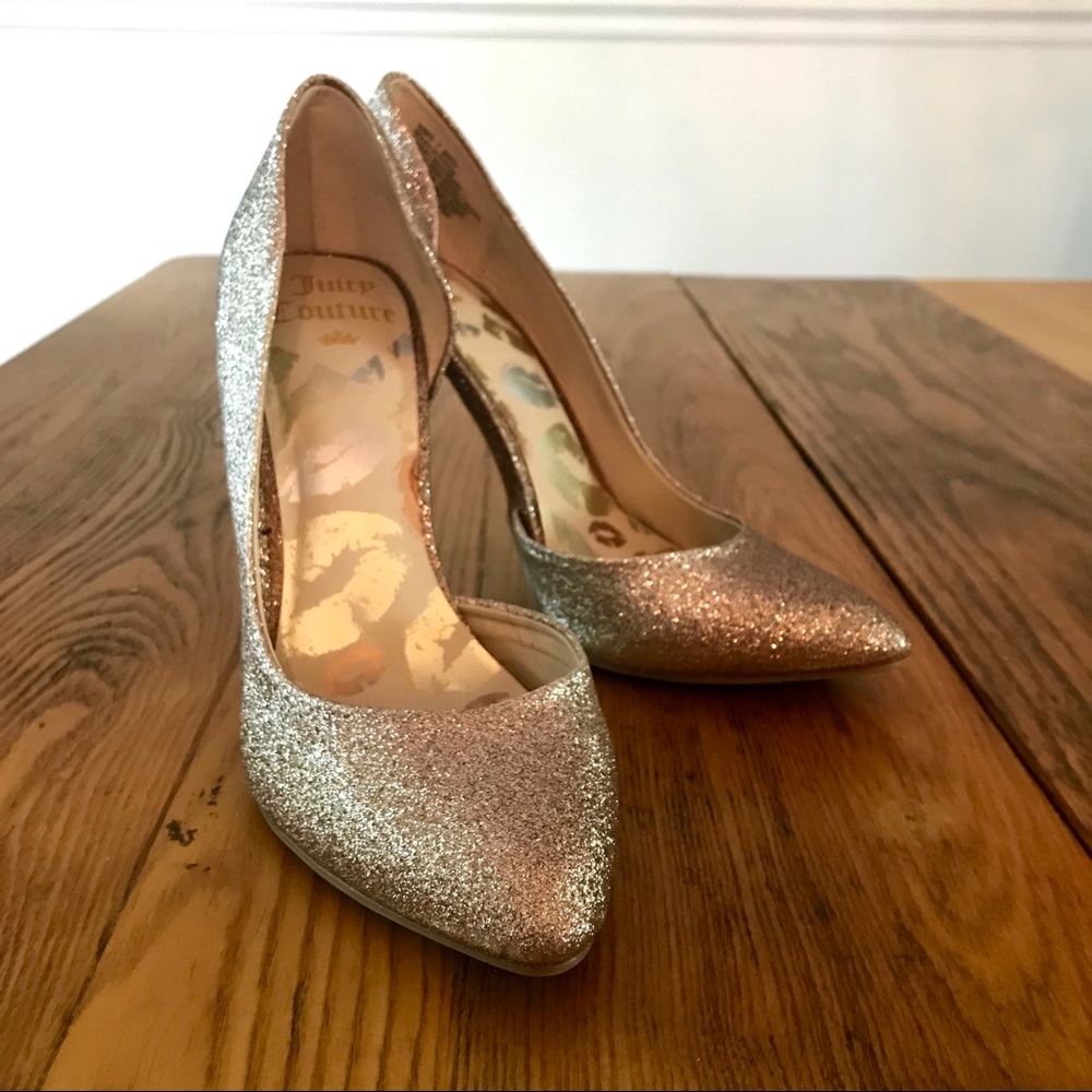 Gold glitter stilettos | Juicy Couture ✨